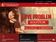 Tablet Screenshot of loveproblemvashikaran.com